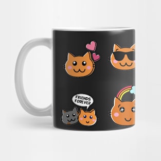 Cat 4 pk Stickers Collection Mug